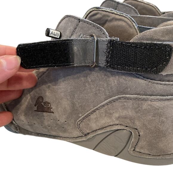 LDeck Martin Italian Sz 43/9 High Top Boxing Style Shoes Casual Sport Grey Suede - Picture 3 of 8